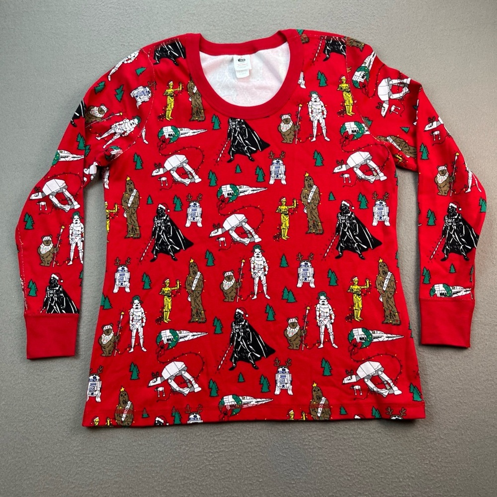 Star Wars Hanna Andersson Pajama Top Adult XL 100% Organic Cotton Christmas